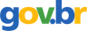 Logo gov.br estilizada com texto em azul e amarelo